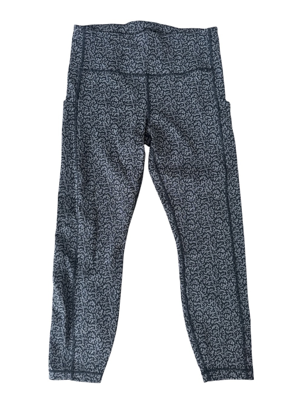 Athleta Ultimate Stash Pocket Textured 7/8 Tight Digital Gray Inseam 22.5”